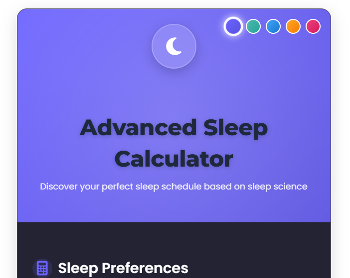 Advanced Sleep Calculator